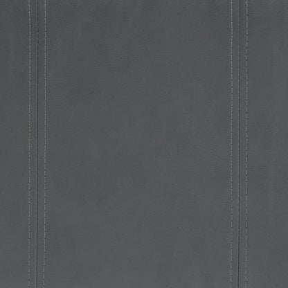 SIMPLIHOME Amelia 33 inch Wide Transitional Rectangle Storage Ottoman Bench in Stone Grey Vegan Faux Leather, Assembled, For the Living Room, Entryway and Family Room