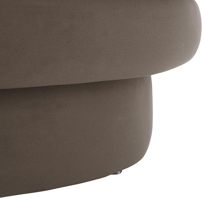 SAFAVIEH Home Collection Rohan Chocolate Brown Velvet Layered Stacked Cocktail Ottoman (Fully Assembled)