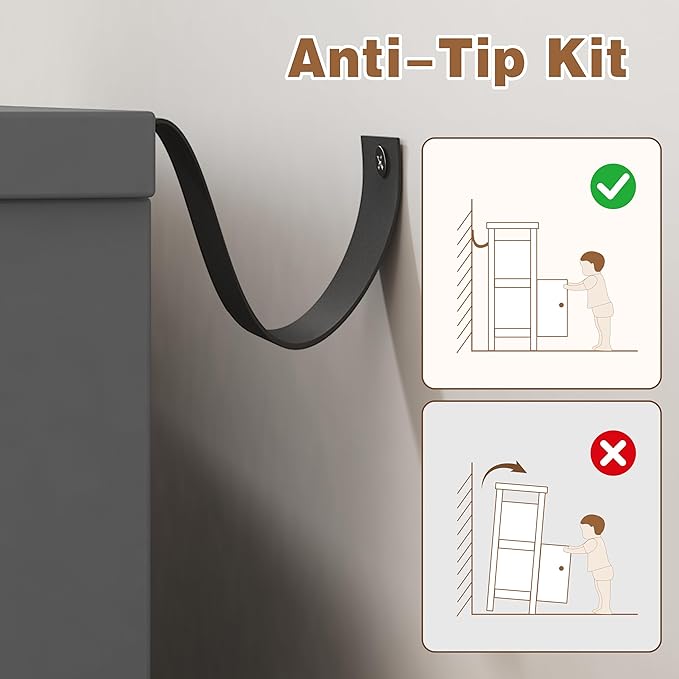 Nuturelly Bathroom Floor Storage Cabinet, Bathroom Organizers and Storage with Top Board & Metal Handles for Kitchen, Grey
