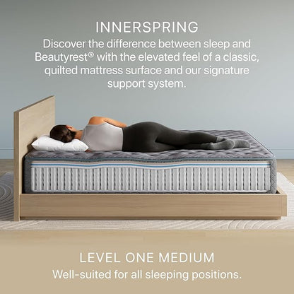 Beautyrest Prime Dream Medium 12.5" Mattress - Cal King - Durable Pocketed Coil, Support, Pressure Relief, Cooling, Motion Separation; 100 Night Sleep Trial and 10 Year Warranty