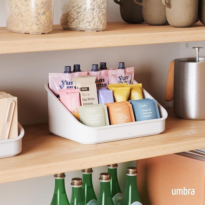 Umbra Bellwood Countertop Organizer, Natural/White