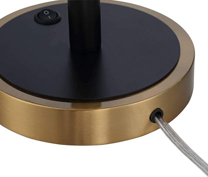 Possini Euro Design Axiom Modern Console Table Lamp 39" Tall Brass Gold Black Metal Champagne Ribbed Glass Shade for Bedroom Living Room House Home Bedside Nightstand Office Entryway Kids Family