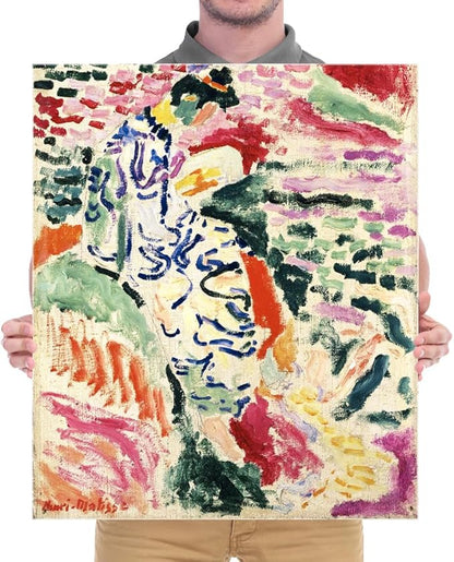 Wieco Art Canvas Prints Wall Art Woman Beside the Water 1905 by Henri Mattise Abstract Colorful Art Matisse Posters Canvas Prints for Wall and Home Office Decorations