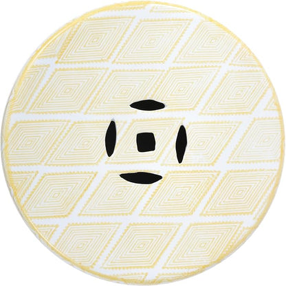JONATHAN Y TBL1019B Moroccan Diamonds 18" Ceramic Drum Indoor/Outdoor Garden Stool Coastal, Contemporary, Transitional, Patio, Garden Room, Bathroom, Living Room, Yellow