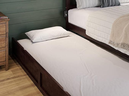 AFI, Warren Full Platform Bed with Twin Trundle, Espresso