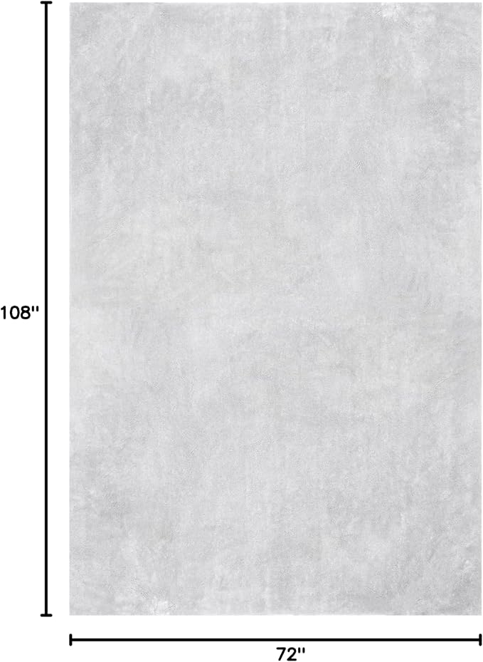 nuLOOM 6' x 9' Cozy Plush SuperiorWash Area Rug, Machine Washable, Non-Slip, Soft Fluffy Shag Carpet for Living Room Bedroom Kids Room Nursery Home Decor, Loni Light Grey