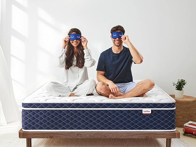 Full Size Mattress Balanced Firm with Breathable CertiPUR-US Certified Hard Foam for Single, Coils Hybrid Bed in a Box Fits Small Spaces, Absorb Noise & Pressure Relief - 74" Lx 53" Wx 12" H