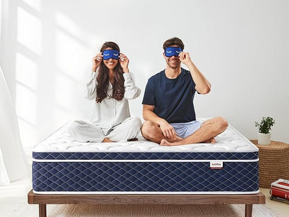 Full Size Mattress Balanced Firm with Breathable CertiPUR-US Certified Hard Foam for Single, Coils Hybrid Bed in a Box Fits Small Spaces, Absorb Noise & Pressure Relief - 74" Lx 53" Wx 12" H