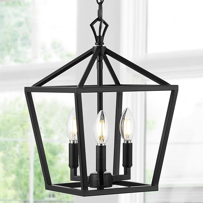 JONATHAN Y JYL7601A Pagoda Lantern Dimmable Adjustable Metal LED Pendant Classic Traditional Farmhouse Dining Room Living Room Kitchen Foyer Bedroom Hallway, 10 in, Oil Rubbed Bronze