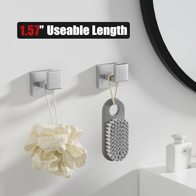 15-Piece Brushed Nickel Bathroom Accessories Set – 23.6" Towel Bar, Towel Ring, Toilet Paper Holder & Hooks, Wall Mounted Bathroom Hardware, Rust & Corrosion-Resistant, Ideal for Modern Bathrooms