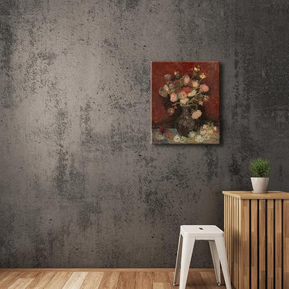 Wieco Art Vase with Chinese Asters and Gladioli Large Canvas Prints Wall Art by Van Gogh Famous Oil Paintings Reproduction Modern Abstract HD Flowers Artwork Pictures for Living Room Home