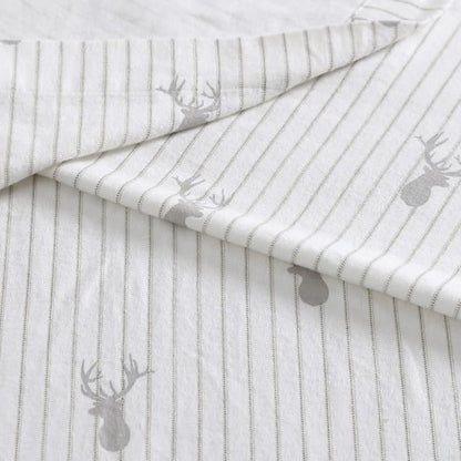 Eddie Bauer - Full Sheets, Cotton Flannel Bedding Set, Brushed For Extra Softness, Cozy Home Decor (Deer Lodge, Full)