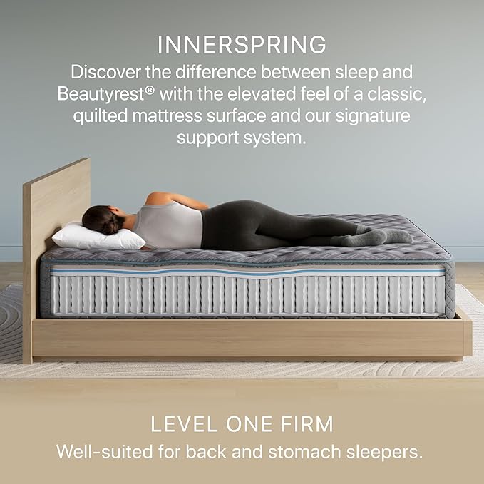 Beautyrest Prime Dream Firm 13" Mattress - Twin XL - Durable Pocketed Coil, Support, Pressure Relief, Cooling, Motion Separation; 100 Night Sleep Trial and 10 Year Warranty