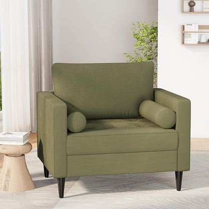 MELLCOM 38" Oversized Accent Chair Armchair Over Sized Chairs for Living Room Comfy,Large Modern Chair and A Half & Oversized Living Room Chairs,Wide Accent Armchair for Bedroom Green