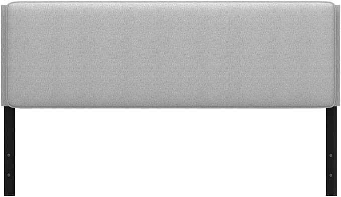 Hillsdale, Emslie King Upholstered Adjustable Headboard, Light Gray