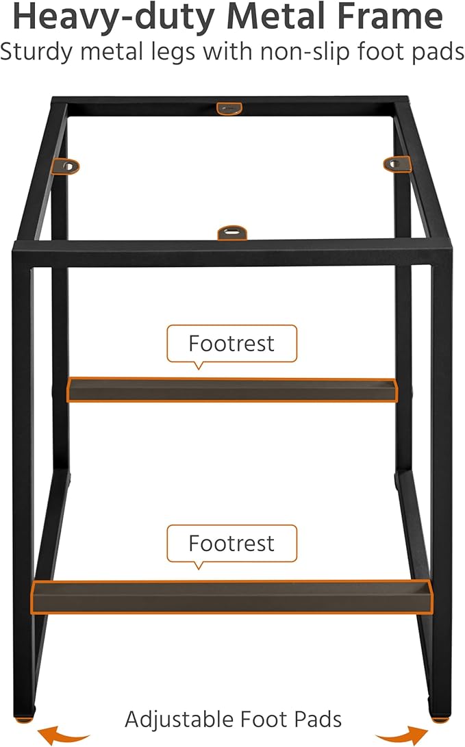 Yaheetech Bar Stools Set of 2, 24 Inch Counter Height Bar Stools Set, Backless Kitchen Island Stools, Faux Leather Stools for Kitchen Counter, Black