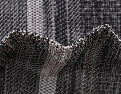 Unique Loom Outdoor Border Collection Area Rug - Soft Border (6' 1" x 9' Rectangle, Black/ Ivory)