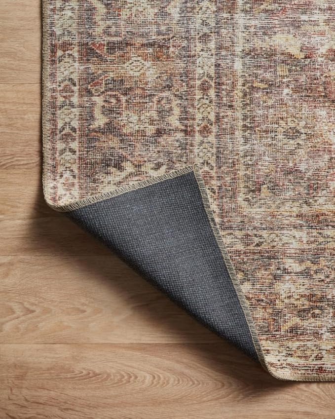 Loloi Amber Lewis Georgie Collection GER-06 Bordeaux/Antique 2'-6" x 7'-6", .19" Pile Height, Runner Rug