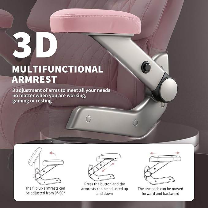 Big and Tall Office Chair 700lbs- Large High Back Executive Computer Desk Chair with 3D Flip-Up Arms, Adjustable Lumbar Support, Extra Wide Plus Size Seat, Heavy Duty Metal Base & Quiet Rubber Wheels