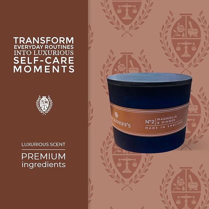 Pecksniffs Black Magnolia & Ginger Scented Candle | 3 Wicks, 283g/9.9oz