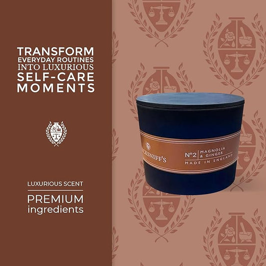 Pecksniffs Black Magnolia & Ginger Scented Candle | 3 Wicks, 283g/9.9oz