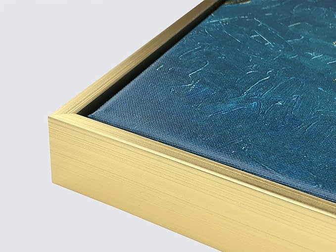Wieco Art Gold Framed Art Starry Night Over The Rhone Canvas Prints Wall Art by Van Gogh Paintings Reproduction Canvas Prints Abstract Artwork for Living Room Wall Decor