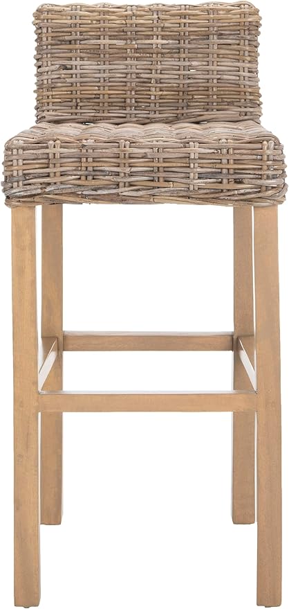 Safavieh Home Collection Cypress Cappuccino Wicker 30-inch Bar Stool