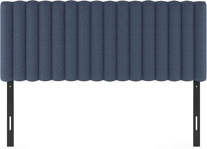 Furinno Roanne Upholstered Tufted Headboard, Full, Denim