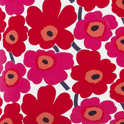 Marimekko - Queen Comforter Set, Cotton Bedding with Matching Shams, Lightweight Home Decor for All Seasons (Unikko Red, Queen)