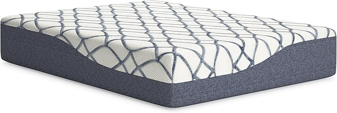 Signature Design by Ashley 14 Inch Chime Elite 2.0 Ultra Plush Green Tea Memory Foam Mattress for Cool Sleep and Pressure Relief, California King, Fiberglass Free, Mattress In A Box