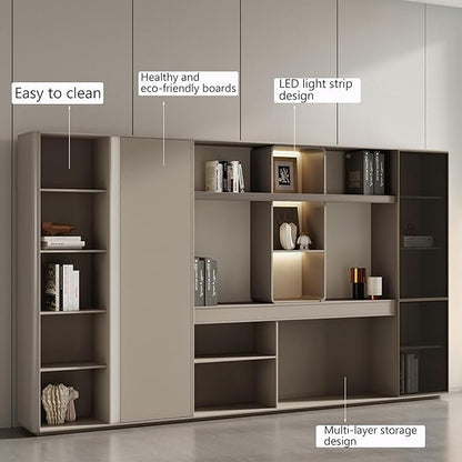 L Shaped Executive Desk, 110.2 inch Large Executive Computer Desk Set Drawers and Lockable, Power Socket and USB Port Storage, Without Desk or Computer Chair (Filing Cabinet)