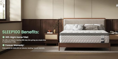 Full Mattress 10 Inch – Hybrid Mattresses for Back Pain, Extra Lumbar & Shoulder Support, Fiberglass-Free & No Odor, 365-Night Trial