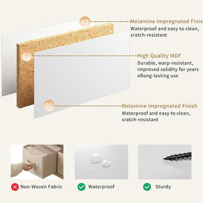 8 Drawer Dresser for Bedroom, Modern Fluted Double Dresser, 55" Wide Chest of Dressers, Wooden Beside Table for Closet, Living Room and Entryway, White