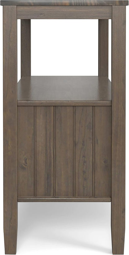 SIMPLIHOME Lev SOLID WOOD 48 Inch Wide Contemporary Console Table in Smoky Brown, For the Living Room, Entryway and Bedroom