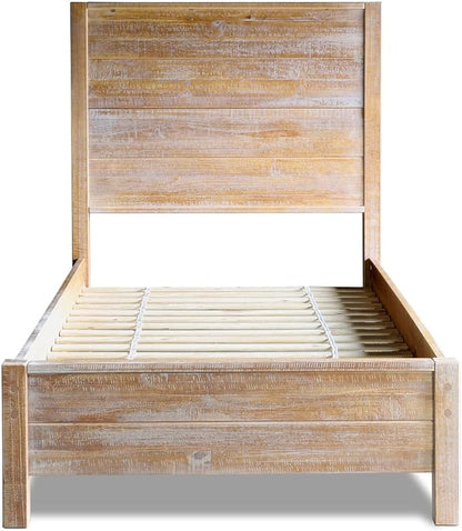 Grain Wood Furniture Montauk Solid Wood Bed, Twin Size, Driftwood
