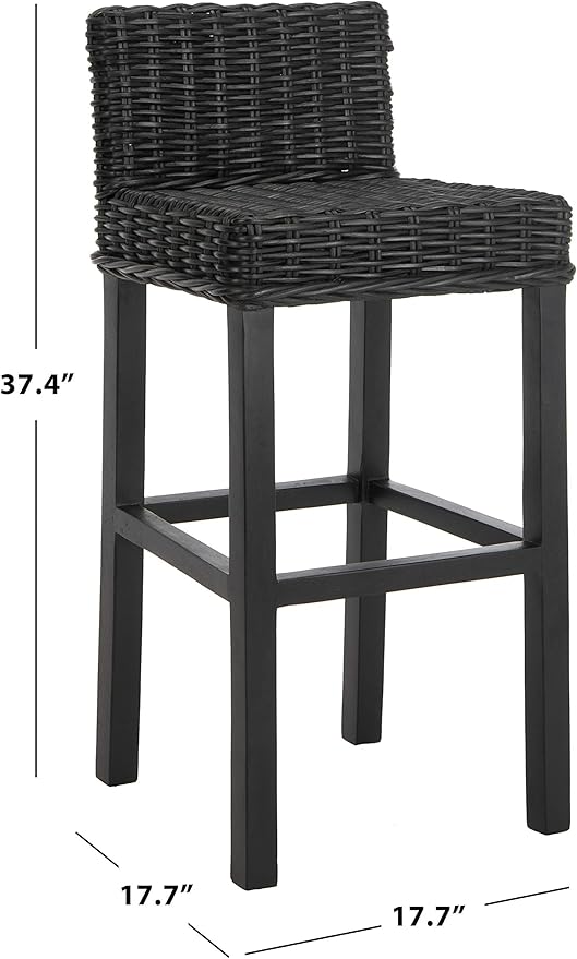 Safavieh Home Collection Cypress Cappuccino Wicker 30-inch Bar Stool