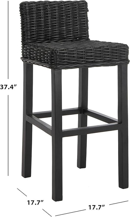 Safavieh Home Collection Cypress Cappuccino Wicker 30-inch Bar Stool