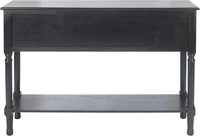 Safavieh Home Collection Haines Black 4-Drawer Bottom Shelf Console Table