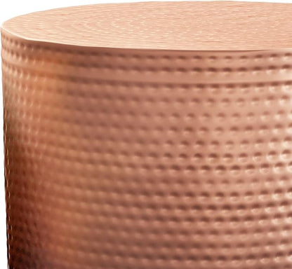 SIMPLIHOME Nova Boho 19 Inch Wide Metal Side Table in Copper Ombre, Fully Assembled, For the Living Room and Bedroom