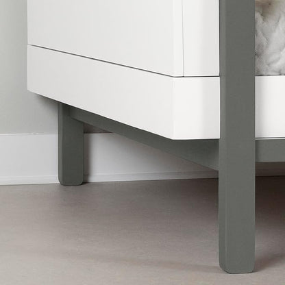 South Shore Furniture Bebble Complete Bed, Twin, Soft Gray and White