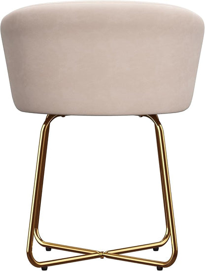 Hillsdale Marisol Metal Vanity Stool for Makeup Room or Bathroom, Gold