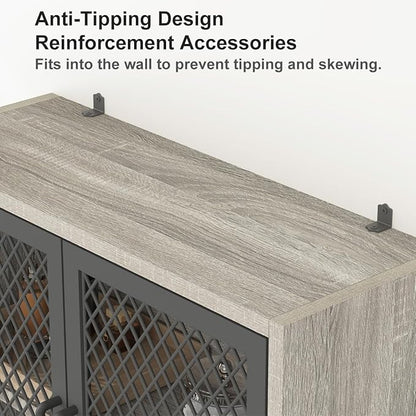 Launica Bathroom Space Saver, Over The Toilet Storage Cabinet, Metal and Wood Industrial Organizer Stand Above Toilet, Freestanding Rack Behind Toilet Wtih Shelf, Light Grey Oak