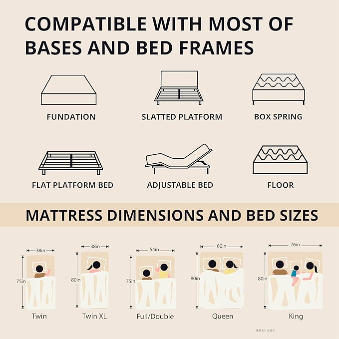 EGOHOME 10 Inch Full Memory Foam Mattress for Back Pain, Cooling Copper Gel Bed in a Box, Foam Made in USA, CertiPUR-US Certified, Therapeutic Medium Firm, Double 54x75x10 Black