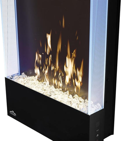 Napoleon Allure 38 inch Vertical Wall Mount Electric Fireplace - Black, NEFVC38H