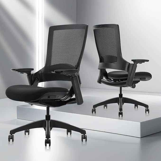 CLATINA Swivel Executive Chair, Adjustable Ergonomic Computer Chair with 3D Armrest and Lumbar Support, Mesh Backrest Task Chair for Home Office Conference Room