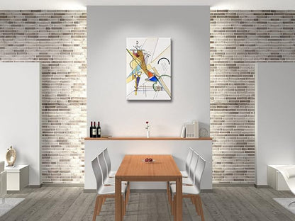 Wieco Art Canvas Prints Gewebe 1923 by Wassily Kandinsky Classic Art Reproductions Abstract Gallery Wrapped Canvas Wall Art for Living Room Home Decor and Wall Decorations
