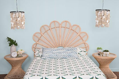 KOUBOO Rattan Petal Headboard, California King, Natural