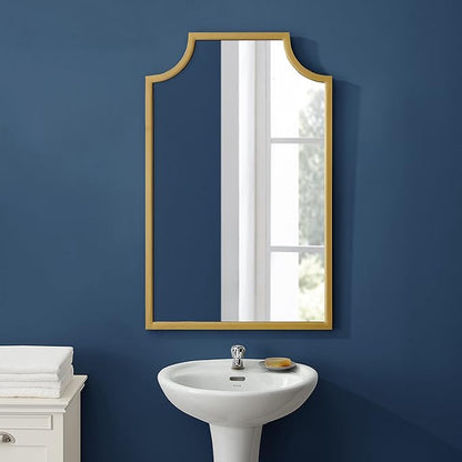 Crosley Furniture Aimee Mirror for Bathroom, Hallway, or Entryway, Gold