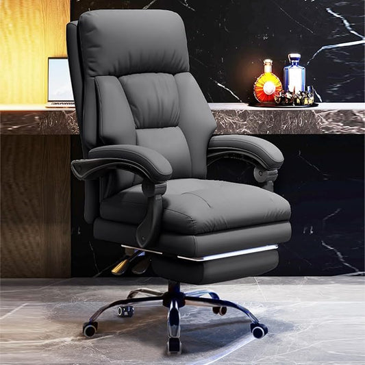 Office Chair with Leg Rest Executive Desk Chairs with Wheels High Back Computer Gaming Chairs Adjustable Reclining Ergonomic Work Chair for Home Office