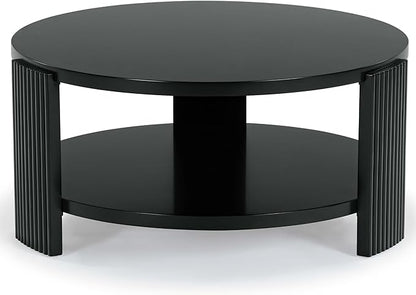 SAFAVIEH Couture Collection Liabella Black Round Coffee Table